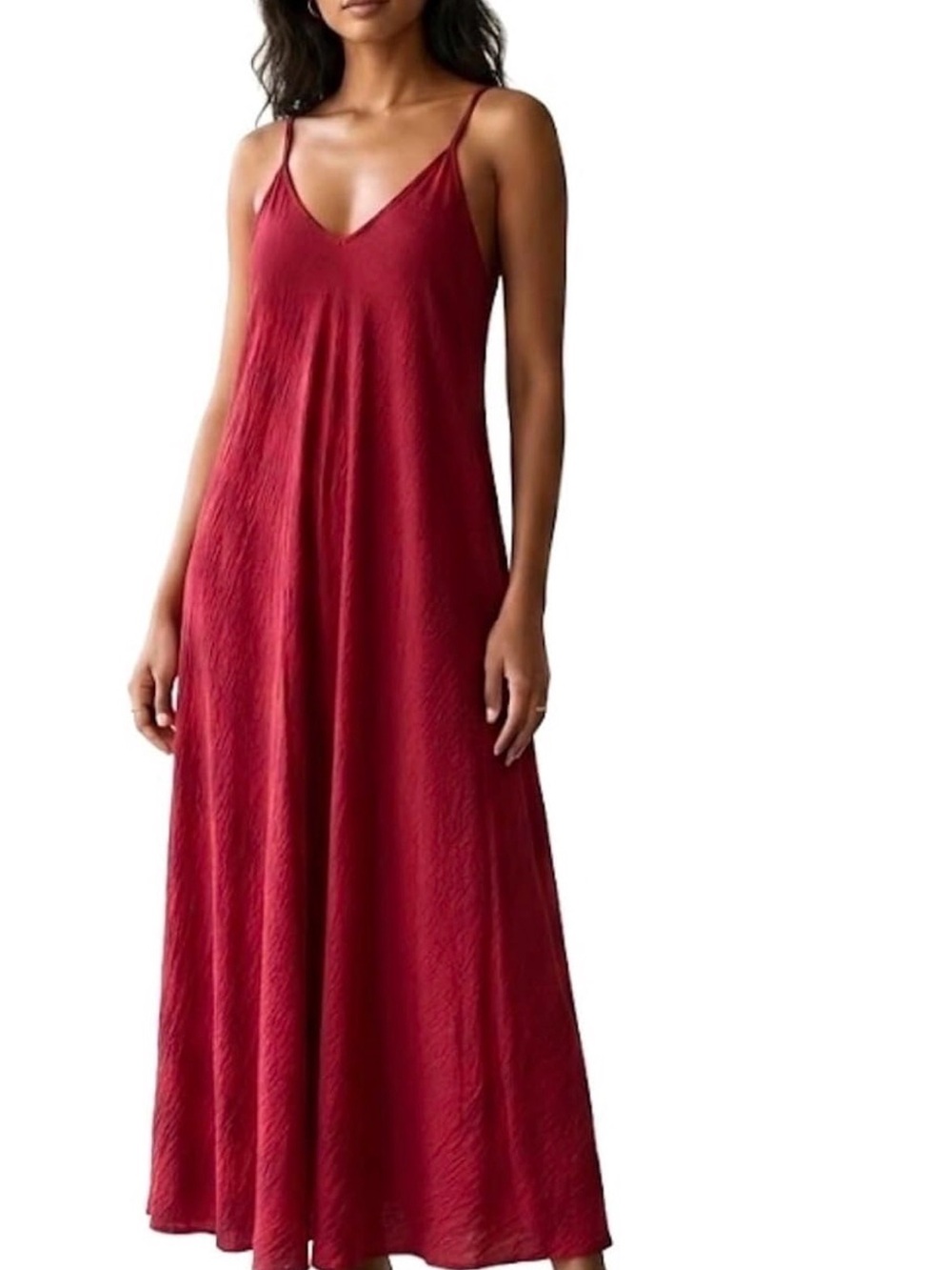 Red Spaghetti-Strap Maxi Dress - Women